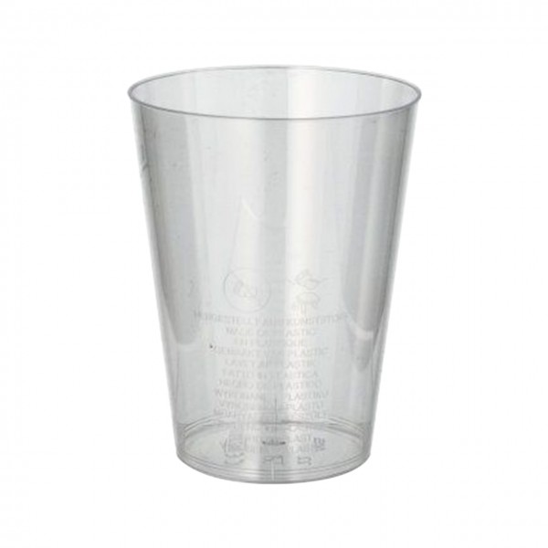 Plastikbecher 0,2 l Ø 7,5 cm · 9,7 cm glasklar