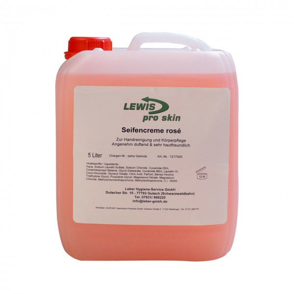 LEWIS by LEBER® - Seifencreme rosé - 5 Liter